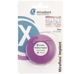 Mirafloss Implant - zubní nit, jemná růžová