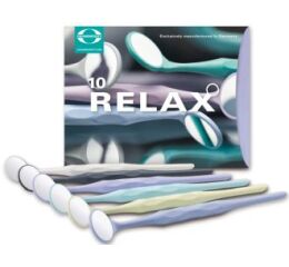 Zrcátka Relax Rhodium č.5 (24mm) modré, 10ks