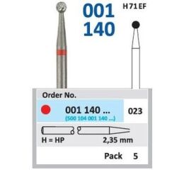 HORICO tvrdokovová fréza - kulička 2,3mm