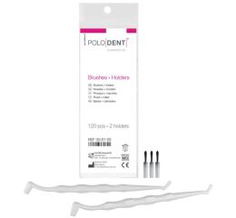 POLODENT štětečky průhledné/černé vč.držáků