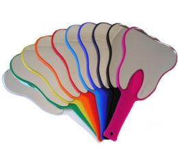 Zrcátko ve tvaru zubu, zelené