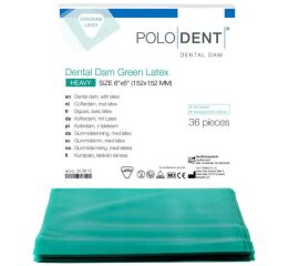 POLODENT kofferdamové blány zelené latexové heavy