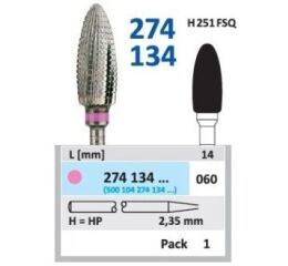 HORICO tvrdokovová fréza - vajíčko 6,0mm