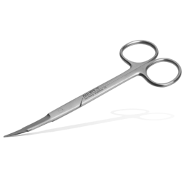 Nůžky na tkáně a chirurgii zahnuté, zoubkované