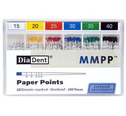 Papírové čepy DiaDent 2% 015-040