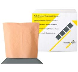 Návleky na opěrku hlavy 25 x 25 cm, broskvové