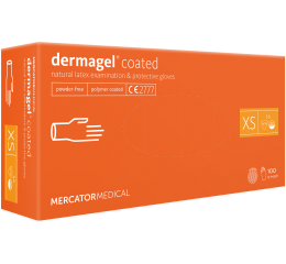 Vyšetřovací rukavice latexové dermagel XS