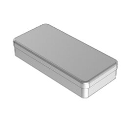 Box aluminium 21x10x4cm, šedý