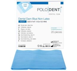 POLODENT kofferdamové blány modré bezlatexové
