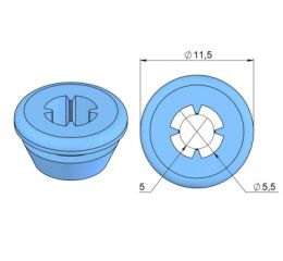 Malé silikonové trubičky, 6ks modré