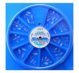 Korunky transparentní incisální dolní 80ks 100-130