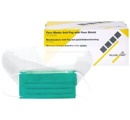 Ústenky na gumičku se štítem Anti-Fog, zelené