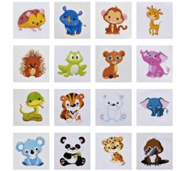 Nálepky zvířátka, 100ks