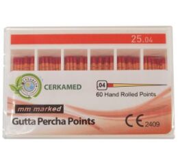 Guttaperčové čepy Cerkamed .04 s měřítkem ISO 55
