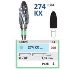 HORICO tvrdokovová fréza - vajíčko 6,0mm