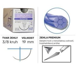 Surgicryl 910 UP4/0 DS19, 12ks