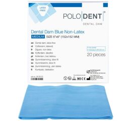 POLODENT kofferdamové blány modré bezlatex. medium