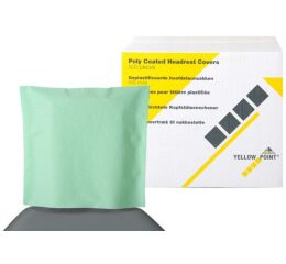 Návleky na opěrku hlavy 25 x 25 cm, zelené