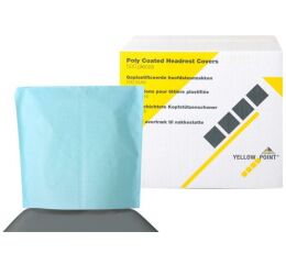 Návleky na opěrku hlavy 25 x 25 cm, světle modré