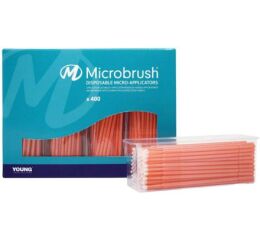 Microbrush Plus - aplikátory, regular broskvové