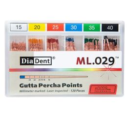 Guttaperčové čepy DiaDent 2% 015-040