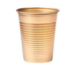 Kelímky plastové 180ml, zlaté 100ks
