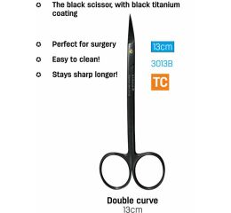 Nůžky La-Grange šití TC 13cm černé