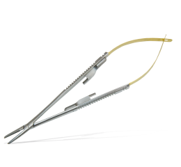 Tvrdokovový jehelec Castroviejo rovný