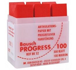 Progress artikulační papír I-100µ červený 300ks
