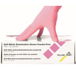 YELLOW POINT Rukavice Soft Nitrile růžové