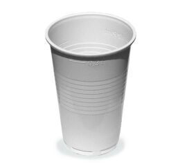 Kelímky plastové 180ml, stříbrné 100ks