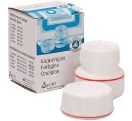 Lahvička na léky z opálového skla, červená