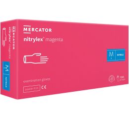 Vyšetřovací nitril rukavice magenta