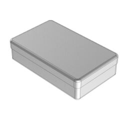 Box aluminium 25x15x6cm, stříbrný