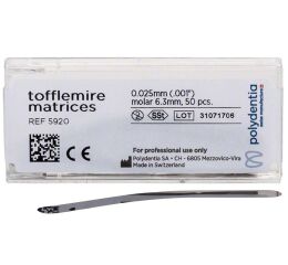 Matrice Tofflemire 6,3mm/0,025mm, 50ks
