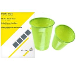 YELLOW POINT plast. kelímky limetkové,150ml-3000ks