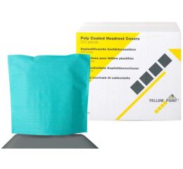 Návleky na opěrku hlavy 25 x 25 cm, tyrkysové