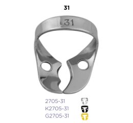 Kofferdamová spona 31 - horní molar