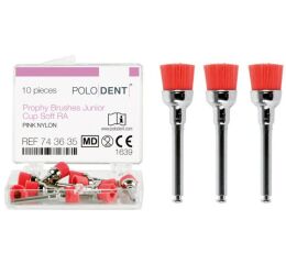 POLODENT Prophy Brushes Junior Cup jemné růžové