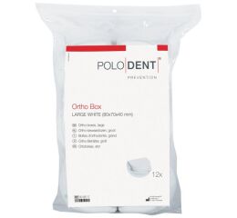 POLODENT Ortho Box bílé velké 80 x 70 x 40 mm