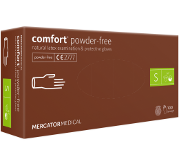 Vyšetřovací rukavice latex comfort bez pudru S