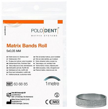 POLODENT matrice pásková 5 x 0,05 mm nerez