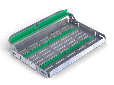 Nerezová kazeta EASY TRAY 28x18x2,5cm, zelená