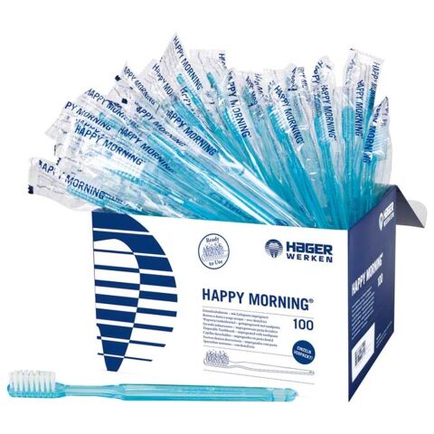 Happy Morning - zubní kartáčky s pastou, 100ks