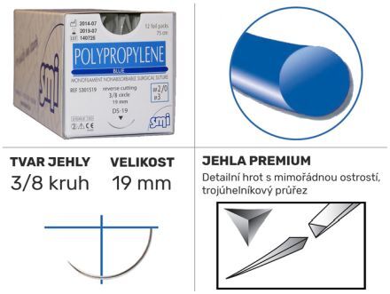 Polypropylene UP6/0 DS19