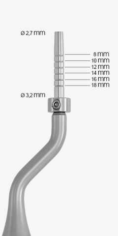 OSTEOTOME CONCAVE ZAHNUTÝ 3,2MM