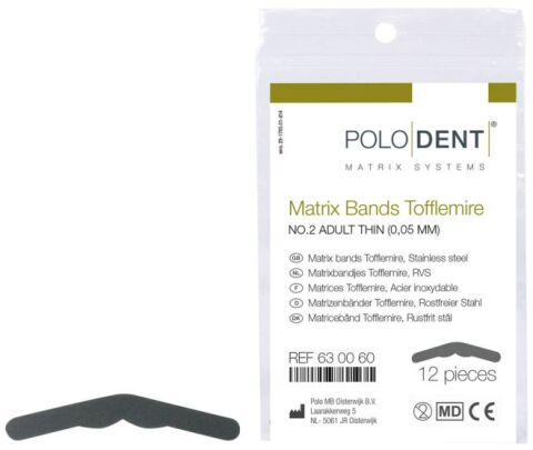 Matrix Bands Tofflemire No. 2 Adult Thin 0,05 mm