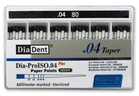 Papírové čepy DiaDent 4% 080