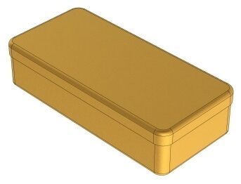 Box aluminium 21x10x5cm, žlutý