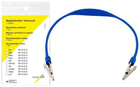 Držák ochranných roušek (bryndáků), tmavě modrý